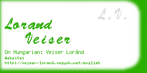 lorand veiser business card